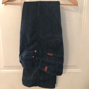 7 For All Man Kind Dark Wash Boot Cut Jeans